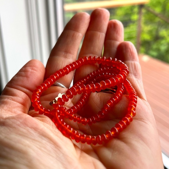 Gemisphere Carnelian Precious Revitalizing Your Being Necklace 17.5" 63.82 ct - Picture 1 of 4